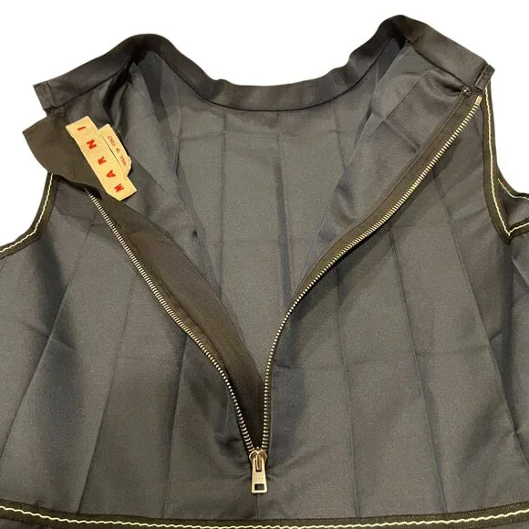 MARNI Sleeveless Fit & Flare Dress, Navy, EU 42 - Picture 7 of 9